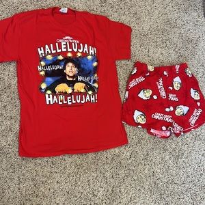 BNWOT/Lightly used Christmas Vacation tee & boxer/lounge short bundle!